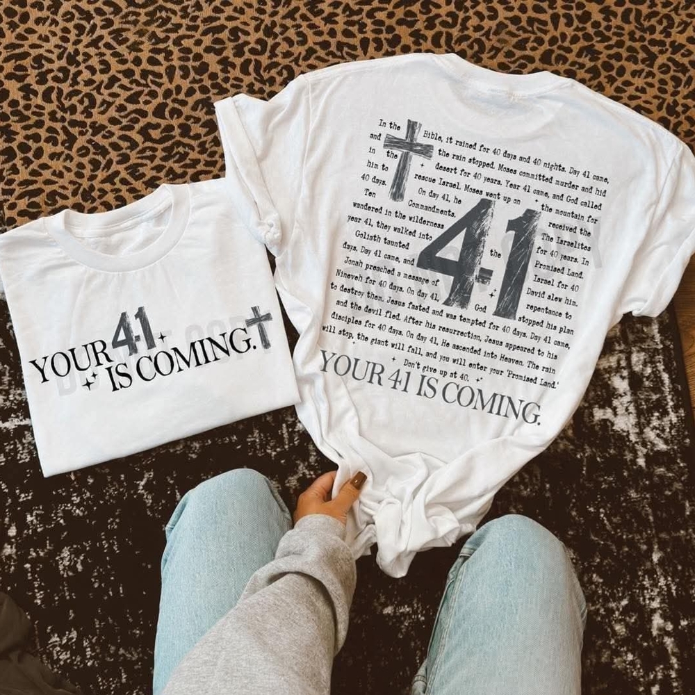 White Graphic Adult & Kid Size T-Shirt
